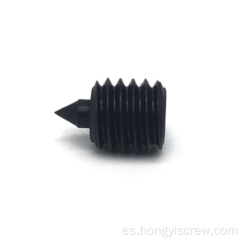 DIN915 Full Black Dog Point Hexagon Socket Tornillo